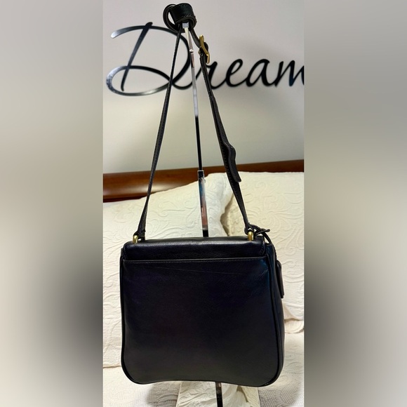 Gently Used Fossil Black Leather Crossbody Bag - Picture 3 of 5